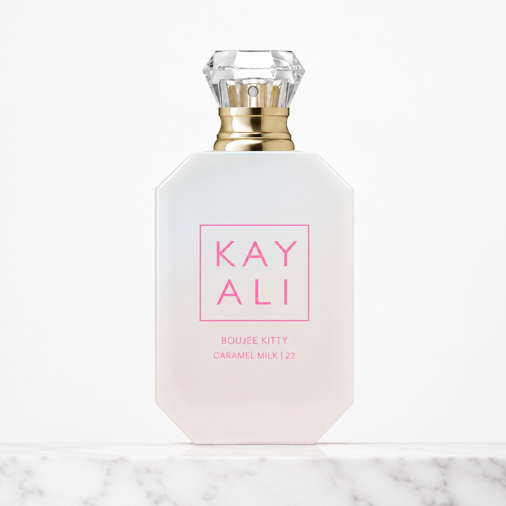 Product bottle with soft-white background and marble base